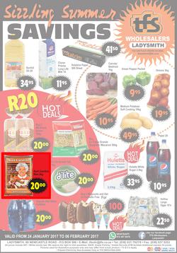 TFS Wholesalers : Sizzling Summer Savings (24 Jan - 6 Feb 2017), page 1
