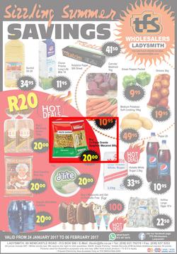 TFS Wholesalers : Sizzling Summer Savings (24 Jan - 6 Feb 2017), page 1