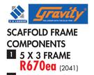 Gravity Scaffold 5x3 Frame-Each