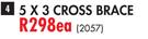 Gravity Scaffold 5x3 Cross Brace-Each