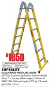 Superlite Dual Purpose Fibreglass Ladder MP7238