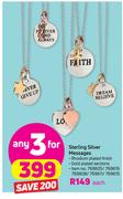 Sterling Silver Messages-For 3