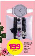 Digitime Watch And Bracelet Stack Sets-per Set