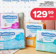 Cuddlesome Value Pack Nappies 60's/54's/52's/50's Pack-Each