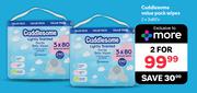 Cuddlesome Value Pack Wipes-For 2 x 3 x 80's