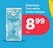 Essentials Care White Pocket Tissues-10's