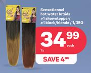Sensationnel Hot Water Braids #1 Showstopper/#1 Black/Blonde/1/350-Each