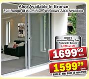 Aluminium Sliding Door Natural Or Bronze 1.8x2.1m-Each