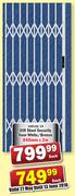 DIR Steel Security Door White/Bronze 840mm x2m