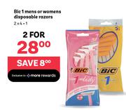 Bic 1 Mens Or Womens Disposable Razors-2 x 4 + 1