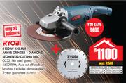 Ryobi 2100 W 230 MM Angle Grinder + Diamond Segmented Cutting Disc