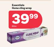 Essentials Home Cling Wrap-60m 
