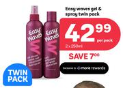 Easy Waves Gel & Spray Twin Pack-2 x 250ml Per Pack