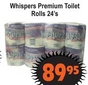 Whispers Premium Toilet Rolls-24's