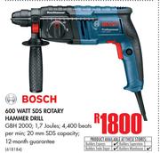 Bosch 600 watt SDS Rotary Hammer Drill