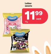 Lekker Sweets-70g Each