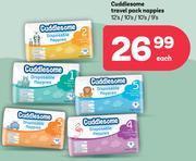 Cuddlesome Travel Pack Nappies 12's/10's/10's/9's Pack-Each