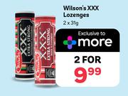 Wilson's XXX Lozenges-For 2 x 31g