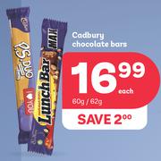 Cadbury Chocolate Bars-60g/62g Each