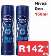 Nivea Deo-6's x 150ml