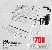LKS Rotisserie Large Flat Basket & Spit