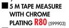 Mastercraft 5M Tape Measure With Chrome Plating