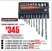 Mastercraft 3/8 DR Socket Set 35 Piece 