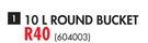 10Ltr Round Bucket