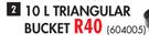 10Ltr Triangular Bucket