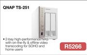QNAP 2 Bay High performance NAS With On The Fly & Offline Video Transcoding QNAP TS-251 