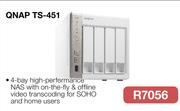 QNAP 4 Bay High performance NAS With On The Fly & Offline Video Transcoding QNAP TS-451