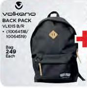 Volkano Backpack Bag VL1015 B/R