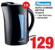 Pineware 1.7Ltr Auto Corded Kettle PAK834B