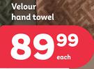 Velour Hand Towel-Each