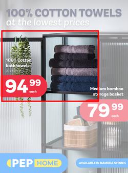 PEP Home Namibia : 100% Cotton Towels At The Lowest Prices (28 June - 24 July 2024), page 1