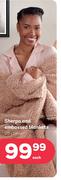 Sherpa & Embossed Blankets 125 x 150cm