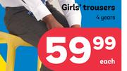 Girl's Trousers 5-6 Years-Each