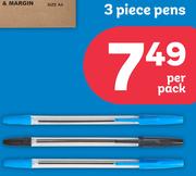 3 Piece Pens Pack-Per Pack