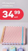 Ring Bind Notebooks-Each