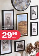 A4 Certificate Frames-Each