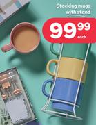 Stacking Mugs With Stand-Each