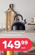 2.5L Stainless Steel Whistling Kettles-Each