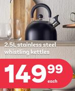 2.5L Stainless Steel Whistling Kettles-Each