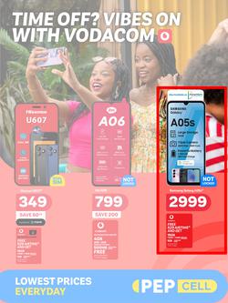 PEP Cell : Time Off? Vibes On With Vodacom (26 March - 22 April 2025), page 1