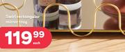 Swirl Rectangular Mirror Tray-Each