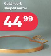Gold Heart Shaped Mirror