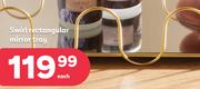 Swirl Rectangular Mirror Tray-Each