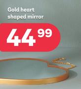 Gold Heart Shaped Mirror