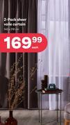 Cosy Comfort 2 Pack Sheer Voile Curtain 140 x 218cm-Each