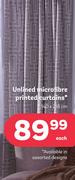 Cosy Comfort Unlined Microfibre Printed Curtains 140 x 218cm-Each
